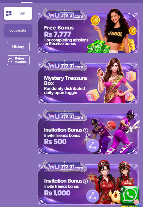 wu777 game apk daily bonuses